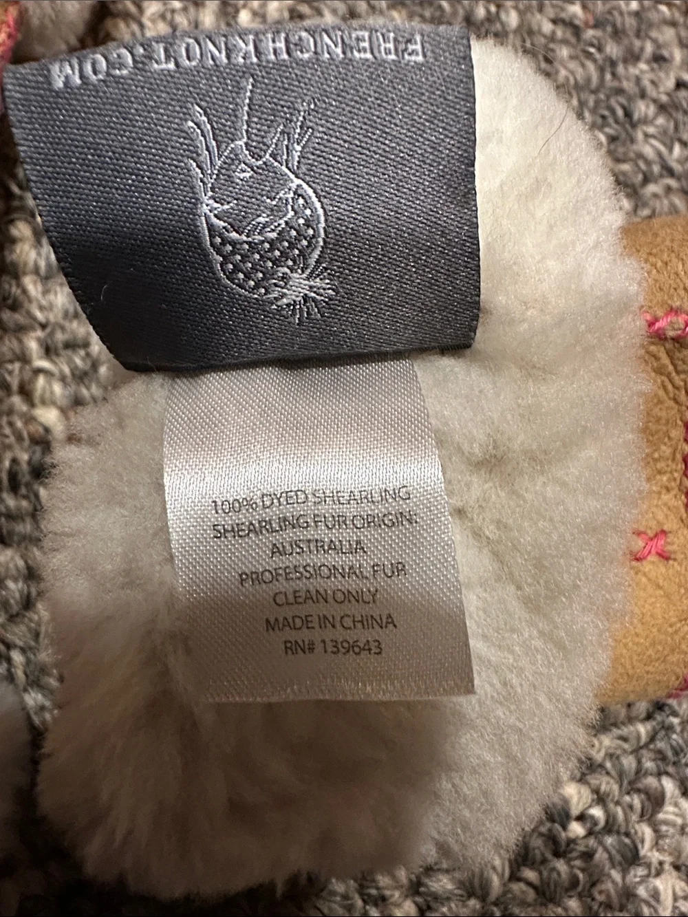 Sundance New-never worn shearling fingerless gloves made by French Knot